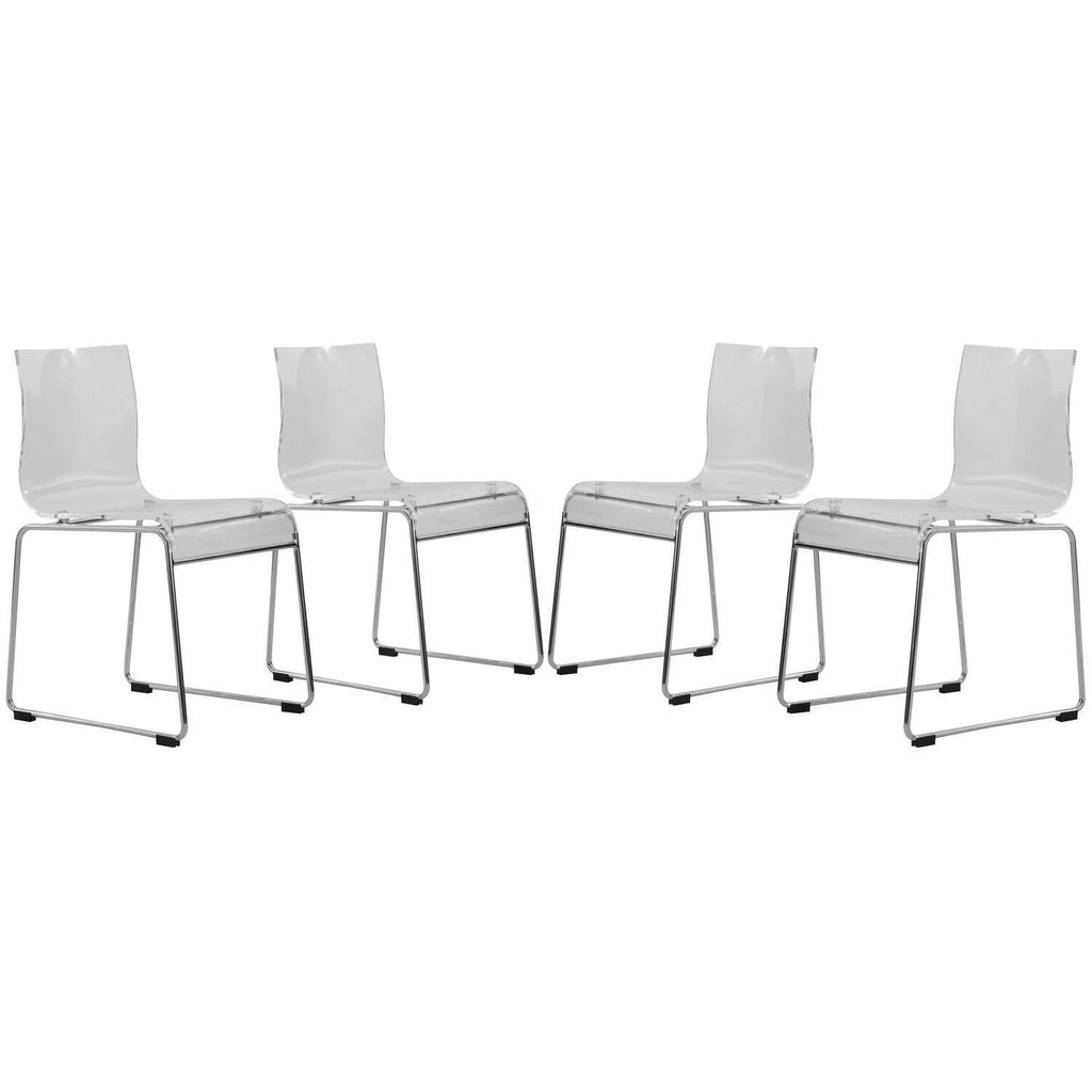Acrylic Chair Set of 4 C1195