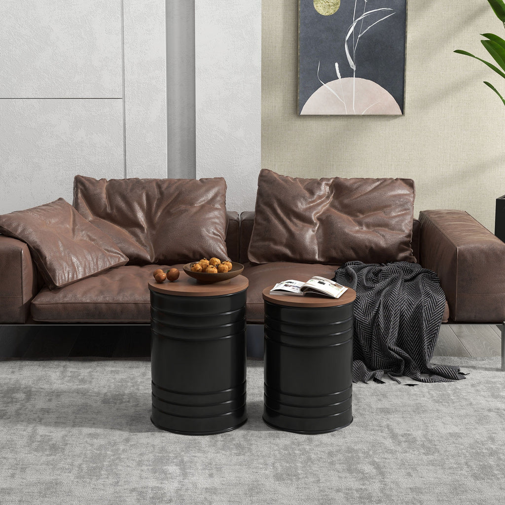 Set of 2 Storage Ottomans with Lids L646947