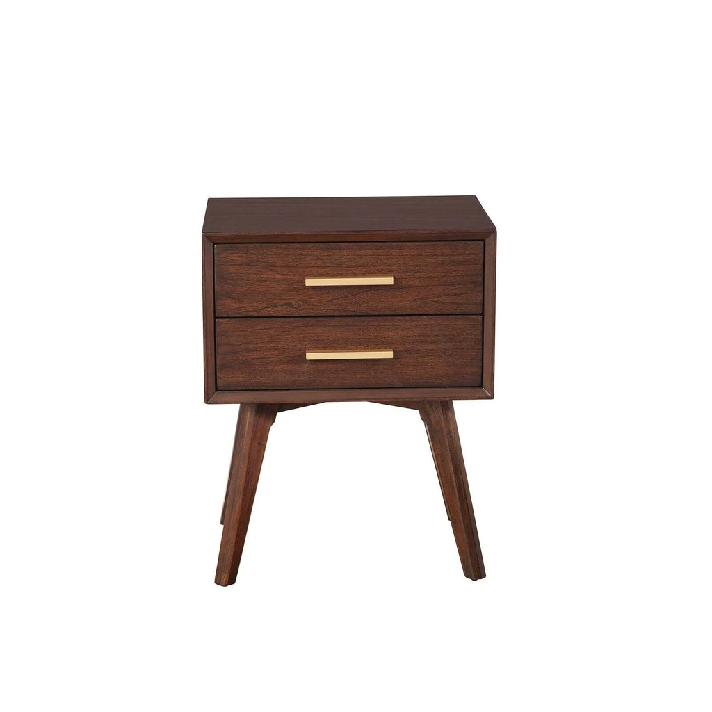 2 Drawer Wood Nightstand I7425