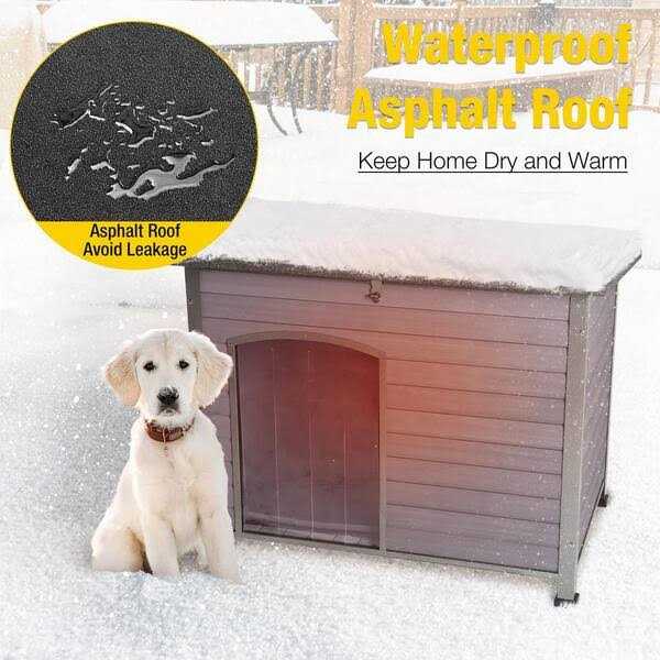 Insulated Outdoor Dog House with Liner W411119