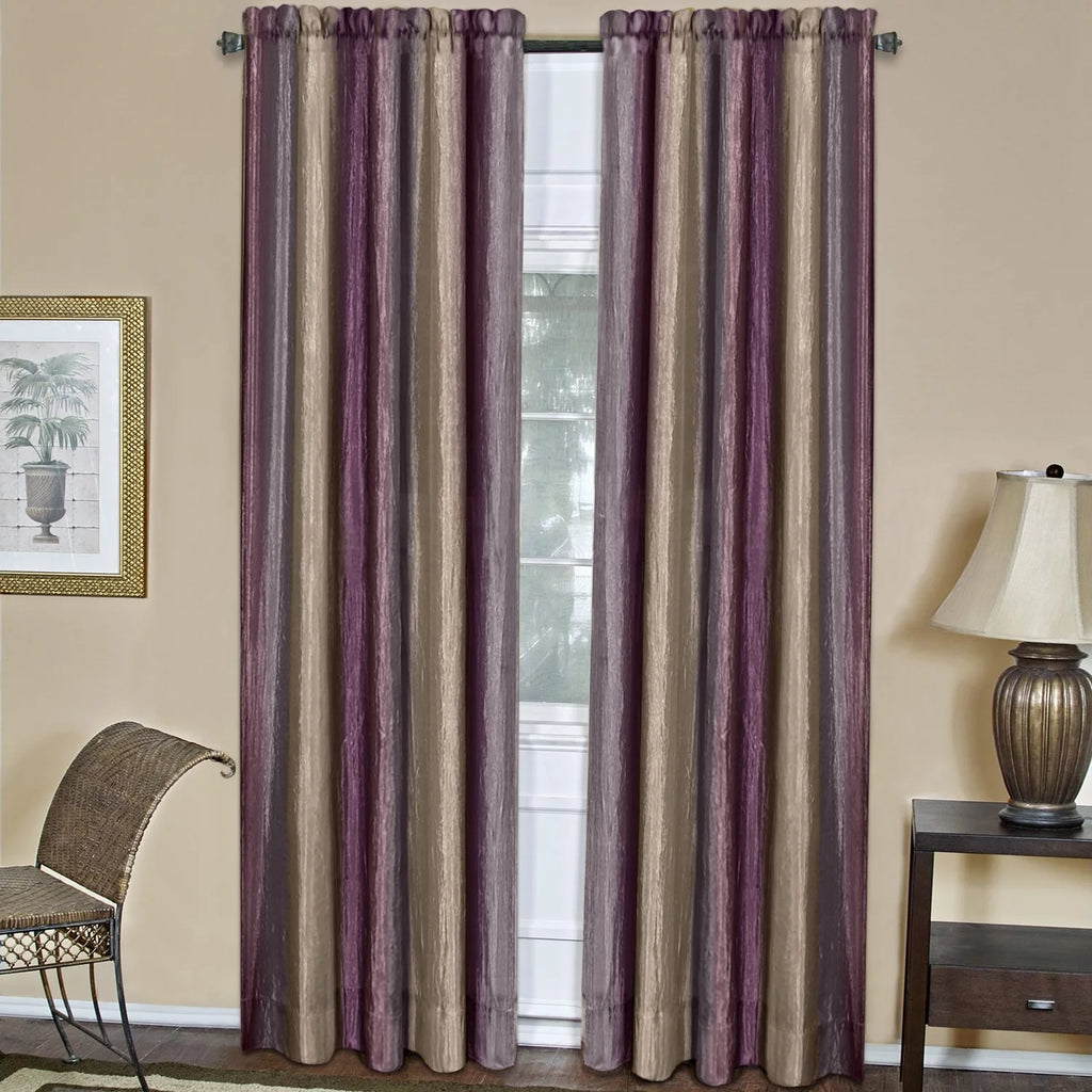 Ombre Window Panel, 50-Inch by 63-Inch, Aubergine (Set of 2) Q790