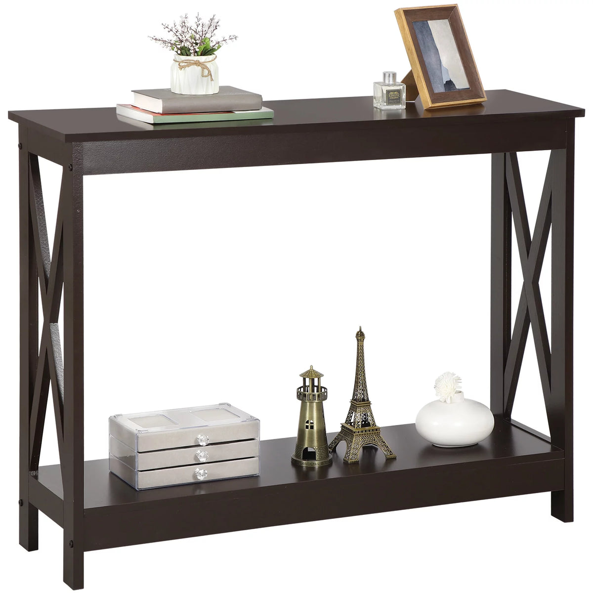 Brown 2 Tier MDF Console Table E331831