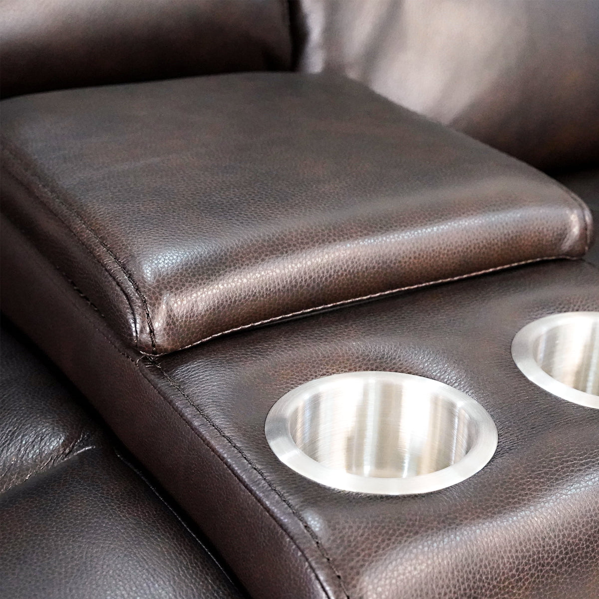 Top Grain Leather Power Reclining Loveseat with Console G5299