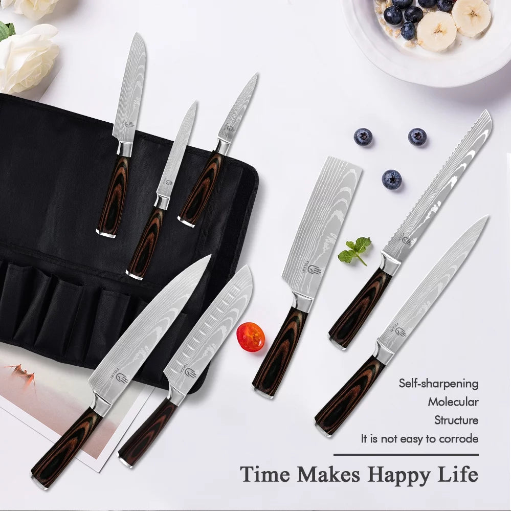 14 Pc German Stainless Steel Kitchen Knife Set G630