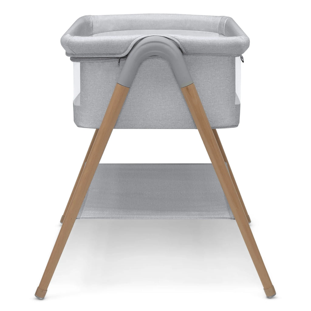 Grey Stripe Bassinet with Breathable Mesh U31761
