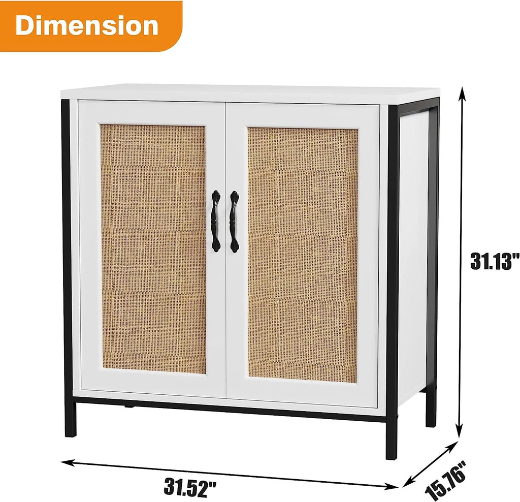 Rattan Cabinet with Doors and Shelves M4773