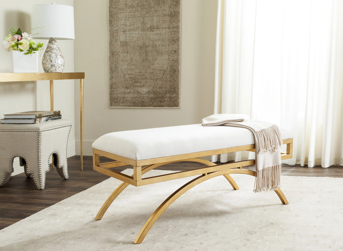 Light Beige Gold Solid Bench Q7449