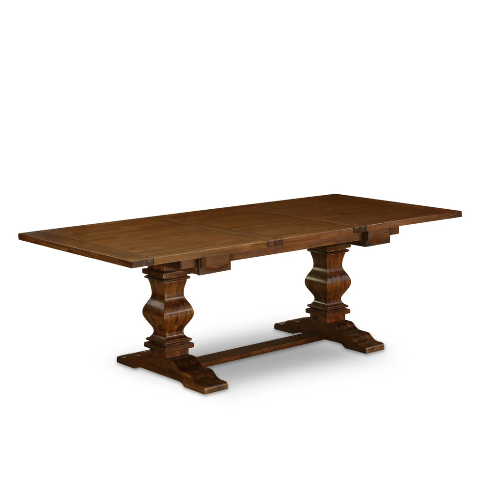 7 Piece Wood Dining Table Set with 6 Chairs J642