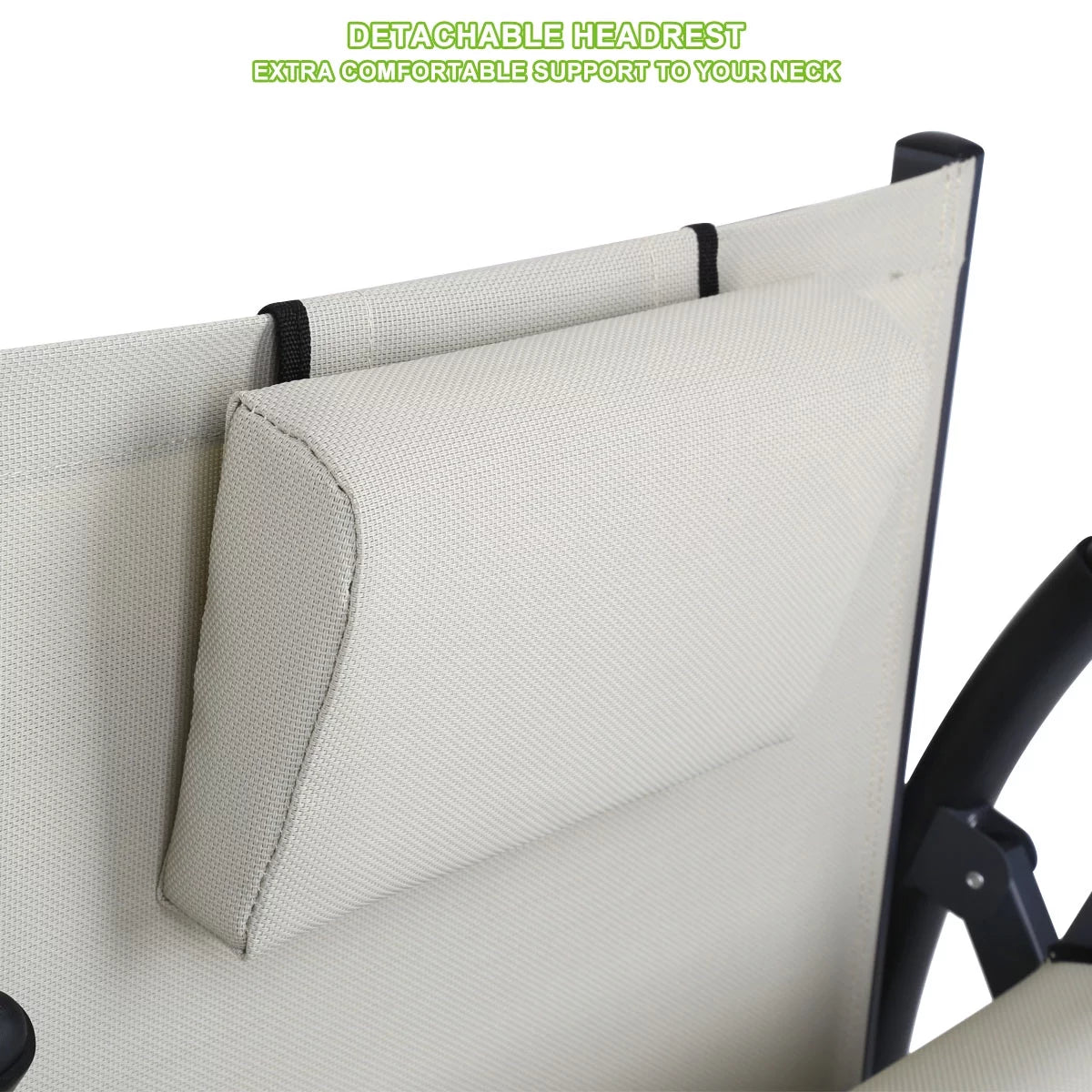 White Folding Patio Sunbeds C714326