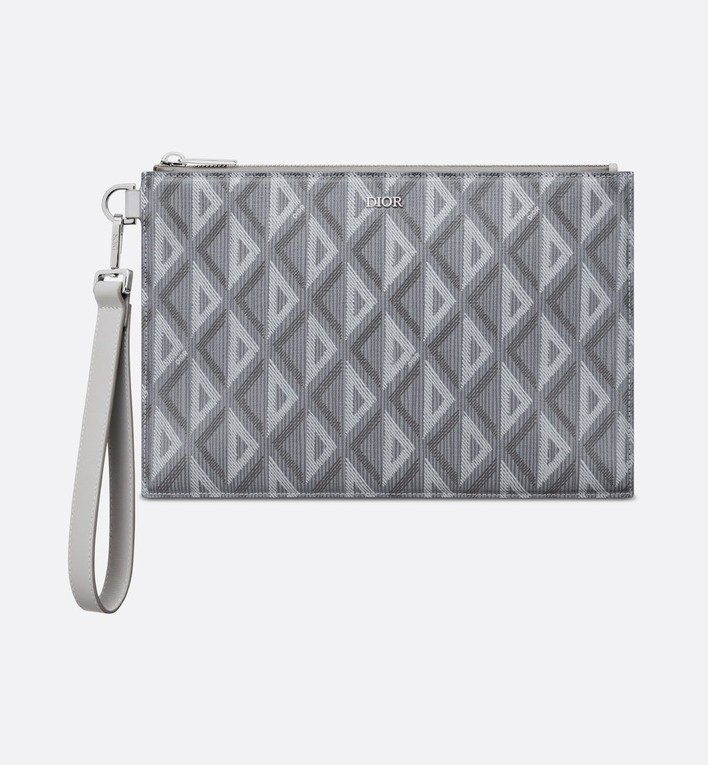 Gray Diamond Canvas Pouch K574
