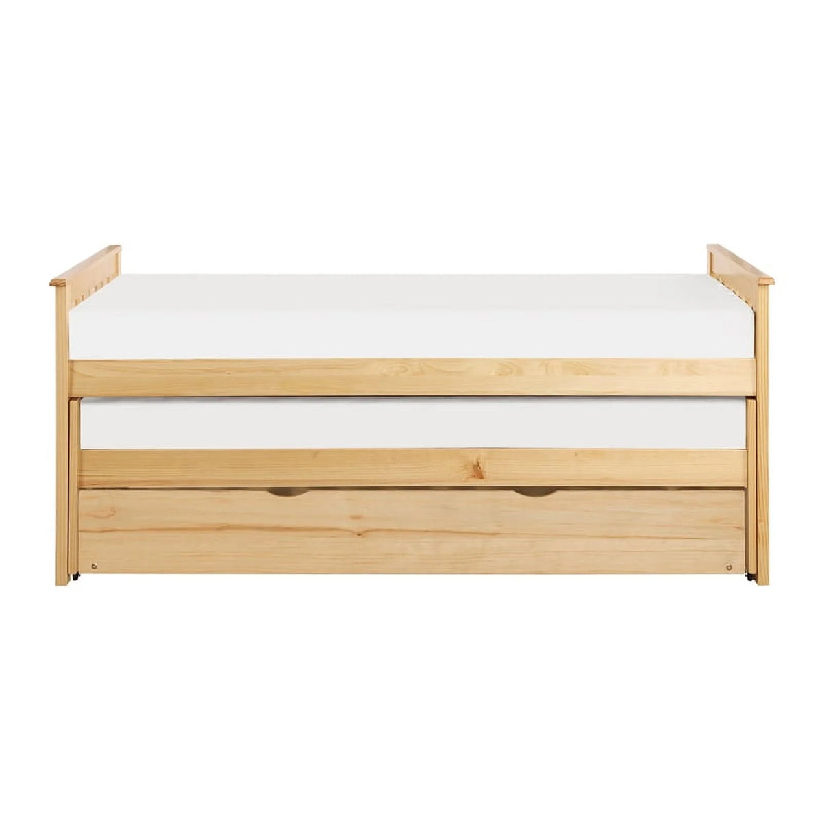 Wood Twin Bed with Twin Trundle H905