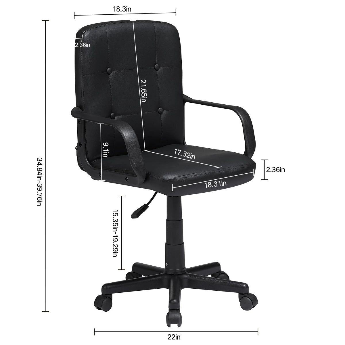 Black Corner Computer Desk & Chair Set K32616