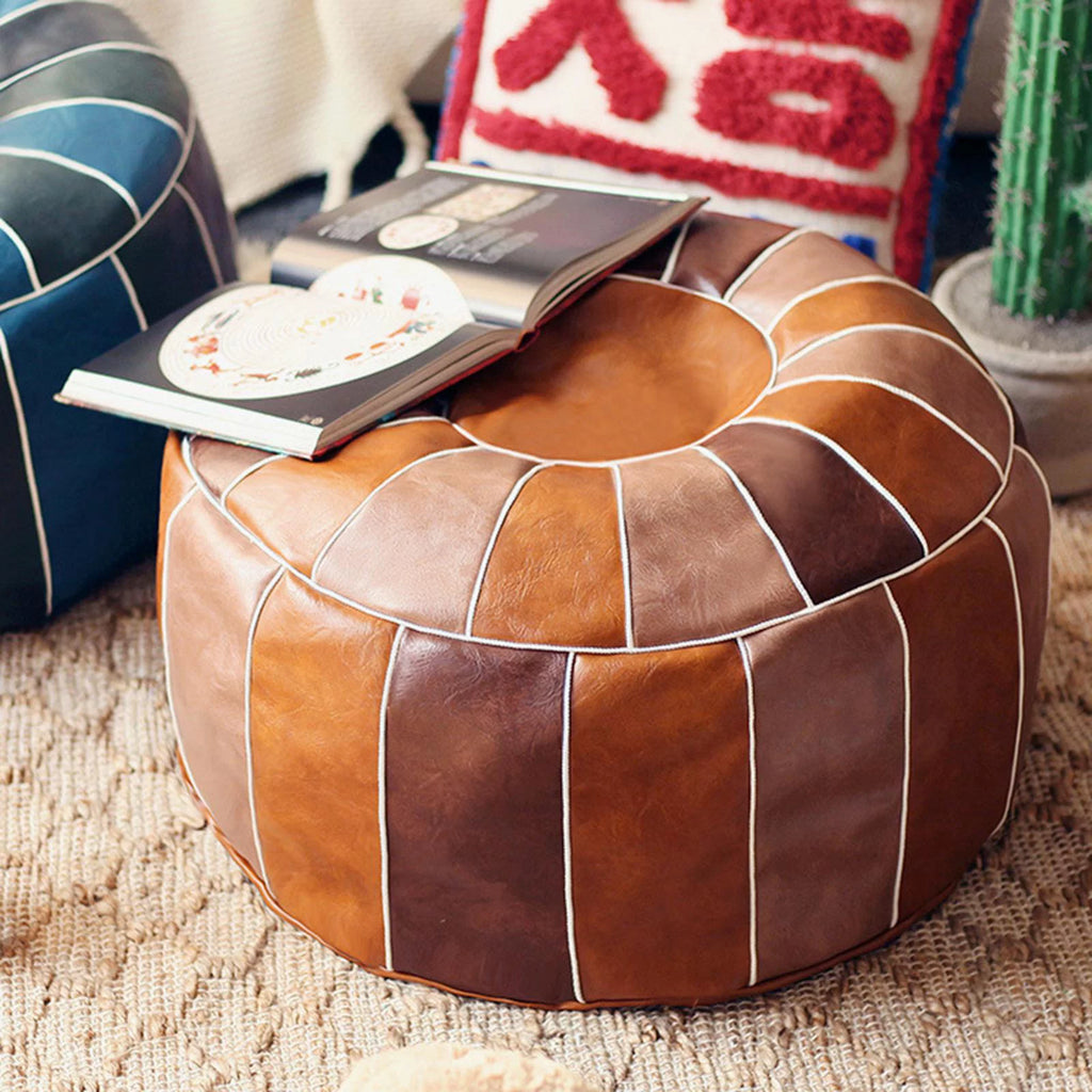 Unstuffed Pouf Cover Storage Ottoman Y657