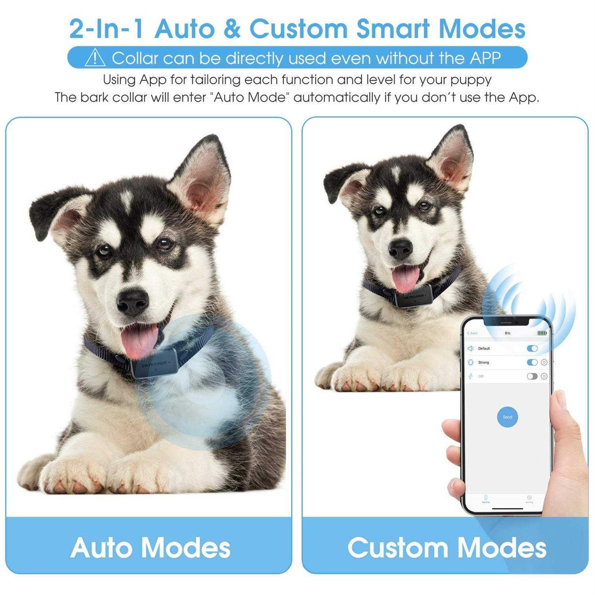 Waterproof APP Control Bark Collar E487516