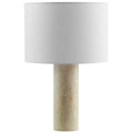 Travertine Stone Pillar Table Lamp U183585