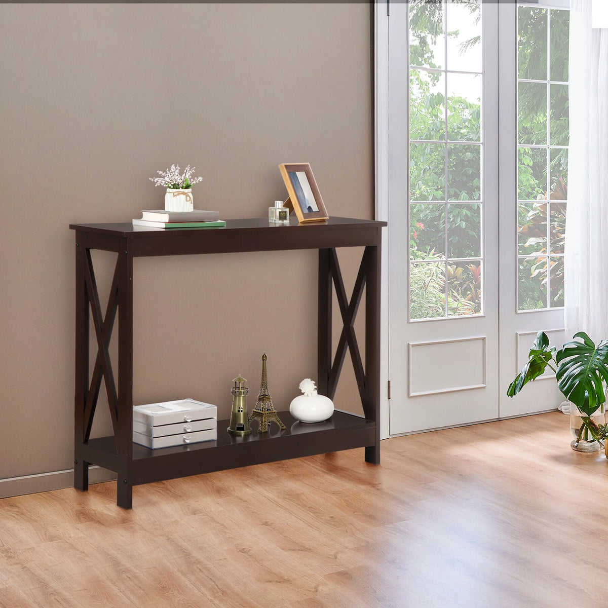 Brown 2 Tier MDF Console Table E331831