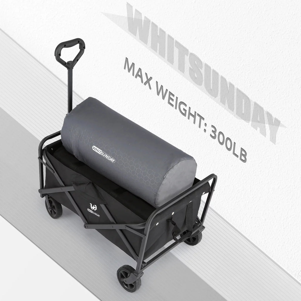 Collapsible Folding Utility Wagon Cart 5" Solid Rubber Wheels N247