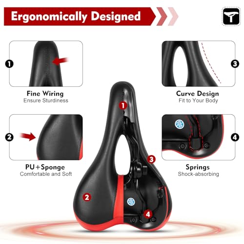 Electric Scooter Seat, Adjustable Saddle Seat with Shock Absorption Foam Cushion Q186726