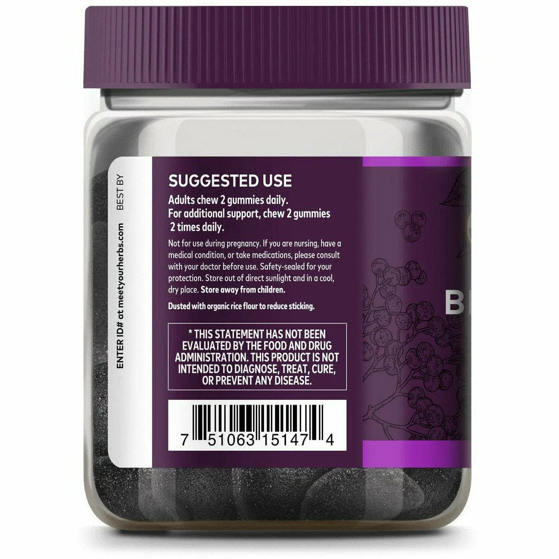Black Elderberry Adult Daily Gummies D948