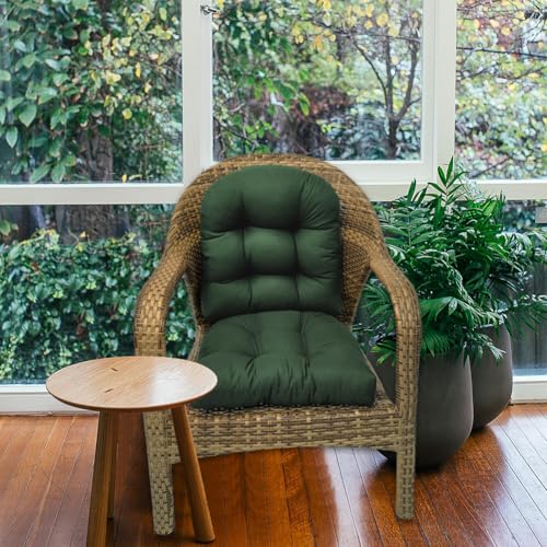 Waterproof Tufted Chair Cushions Set of 2 Black I760688