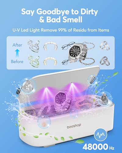 45kHz Ultrasonic Retainer Cleaner with 3 Modes 200ML White H327207