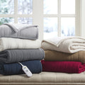Berry Red Reversible Fleece to Sherpa Throw I6118