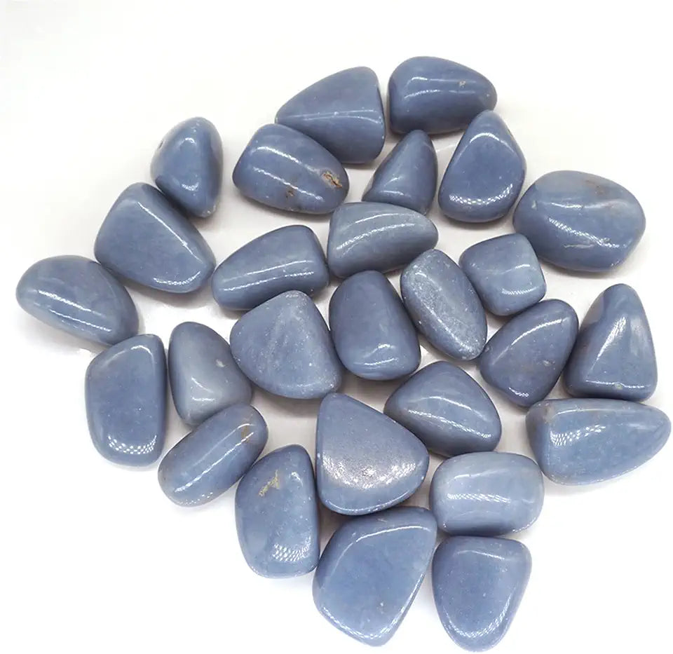 Natural Crystal Rough Blue Tumbled Stone Healing Crystal Quartz Mineral Specimen N986