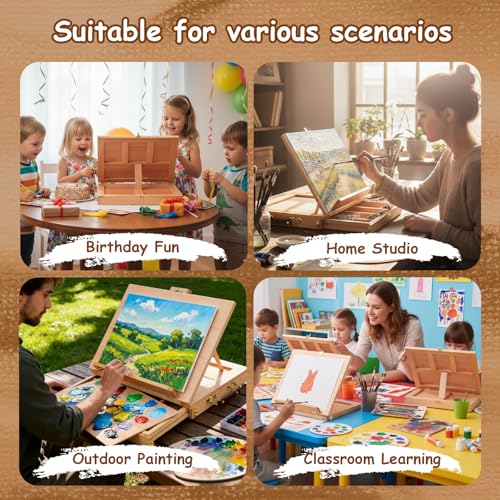 29 Pcs Acrylic Paint Set with Tabletop Easel L4032