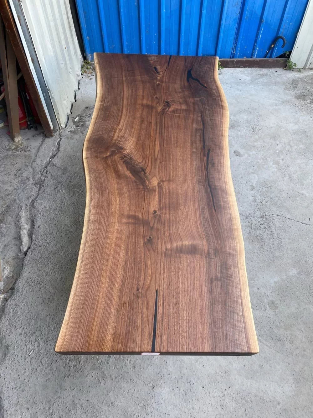 Live Edge Black Walnut Wood Slab Table Q2815