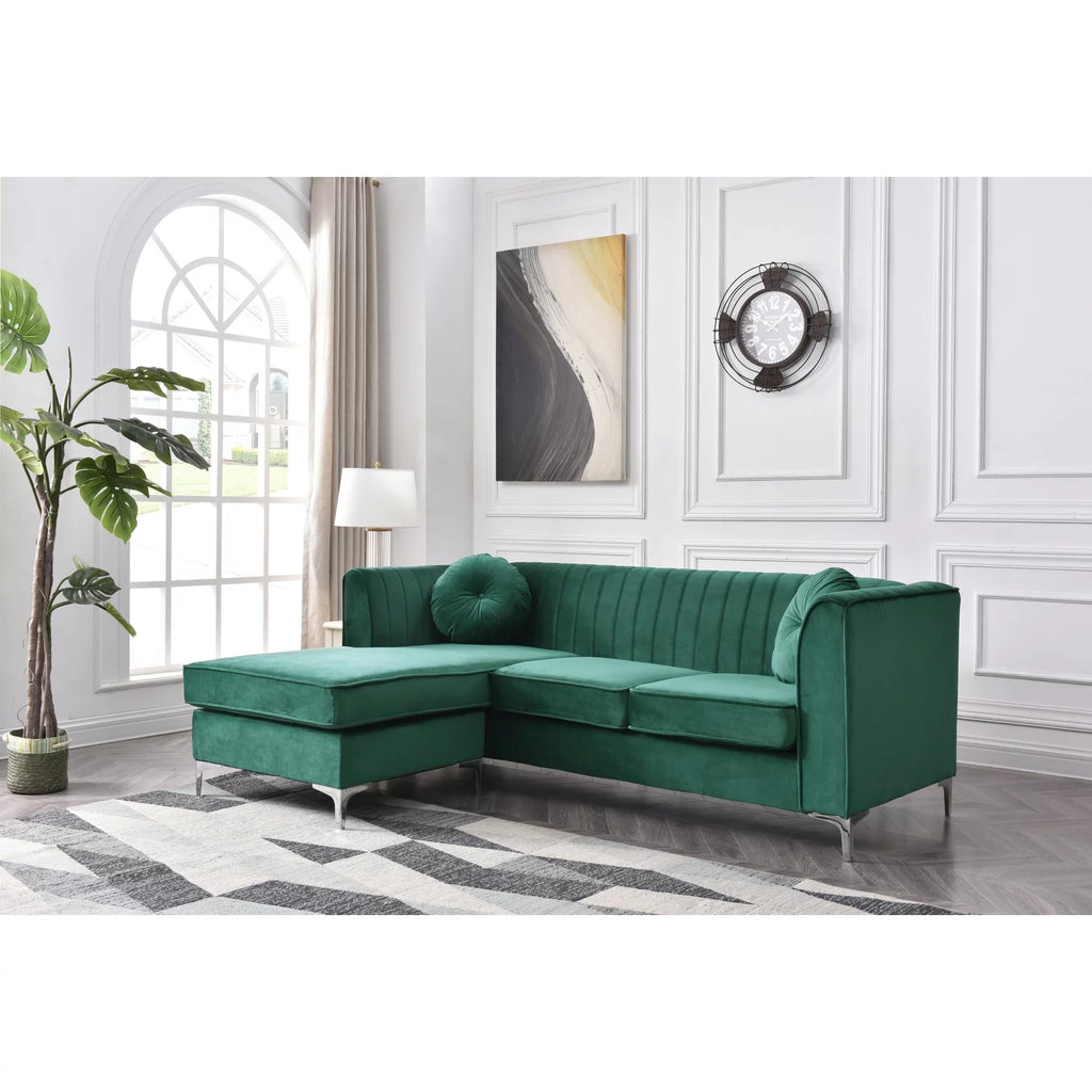 Green Sofa Chaise F455