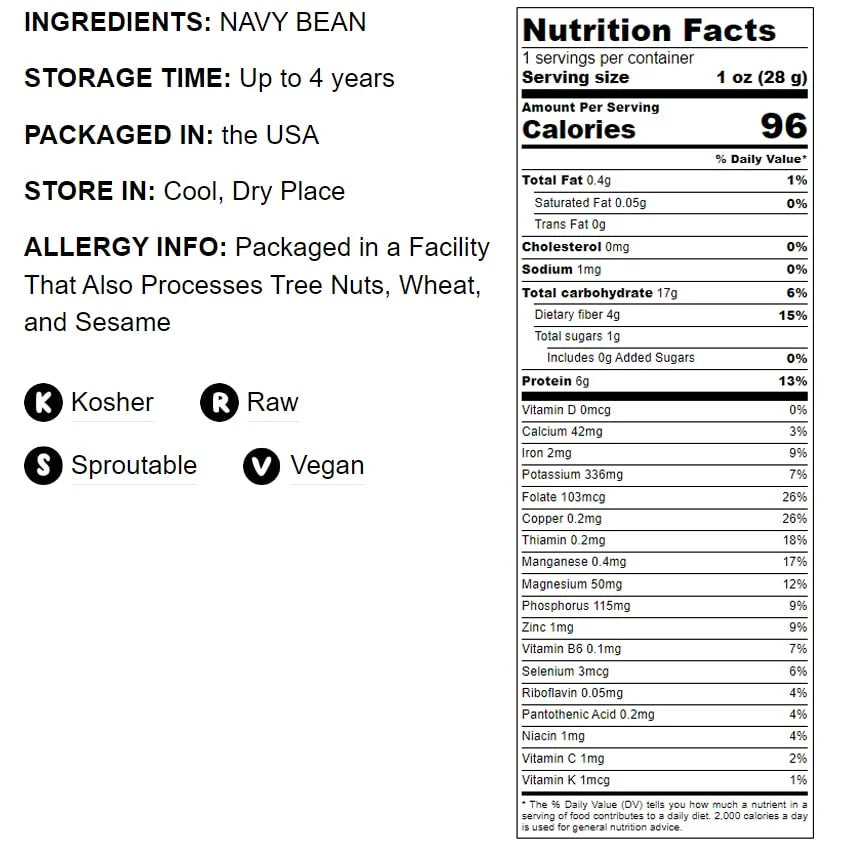 Navy Beans, 6 Pounds M91256
