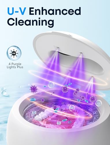 45kHz Ultrasonic Retainer Cleaner with 3 Modes 200ML White H327207