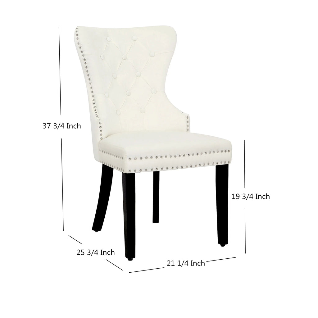 Orange Velvet Dining Chairs Set of 2 I302279