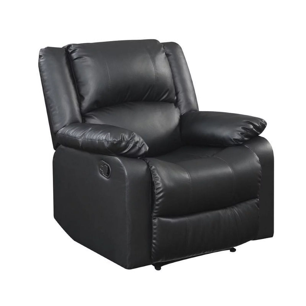 Black Faux Leather Recliner I45009