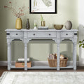 Gray Wood Console Table with 3 Drawers S46108