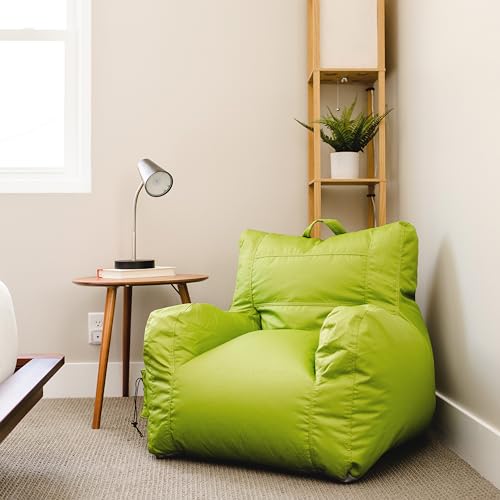 Black Bean Bag Chair with Drink Holder and Pocket F398