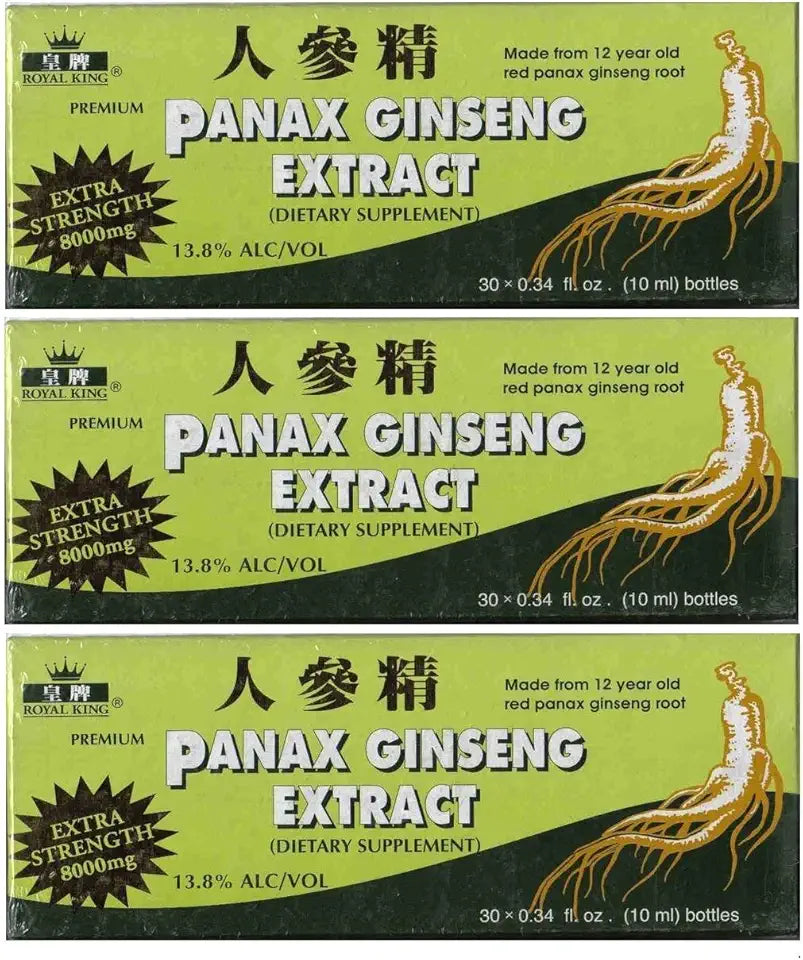 Panax Ginseng Extract 8000 mg 30 Vial 3 Boxes N487