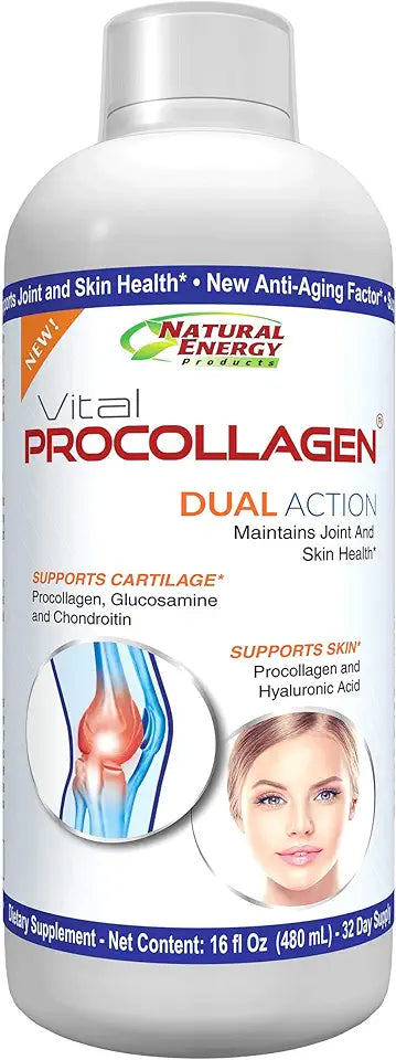 Liquid Hydrolyzed Collagen Protein with Hyaluronic Acid and Glucosamine Chondroitin Sulfate 16oz S36311