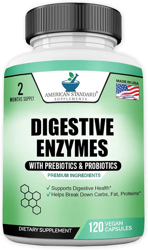 120 Veggie Capsules Digestive Enzymes Probiotics Prebiotics I315