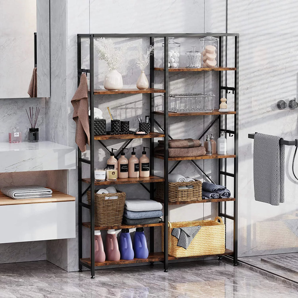 5 Tier Bookcase with 6 Hooks R6923