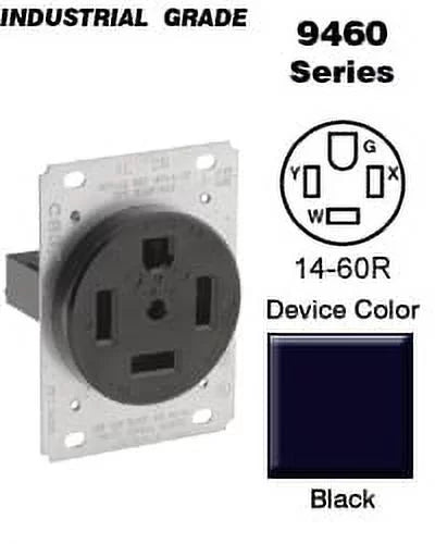 Black Flush Receptacle Y18063