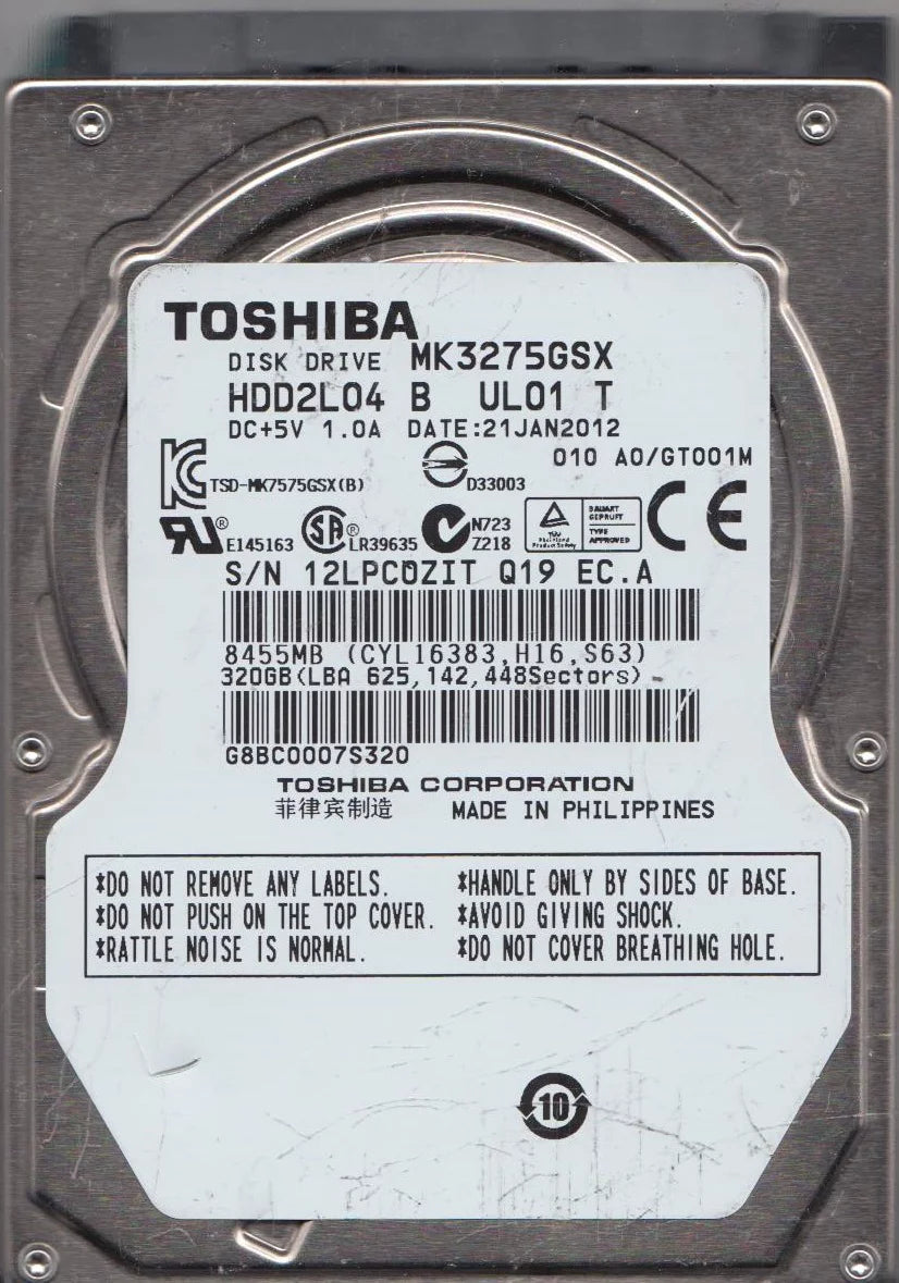 320GB SATA 2.5 Hard Drive Z258