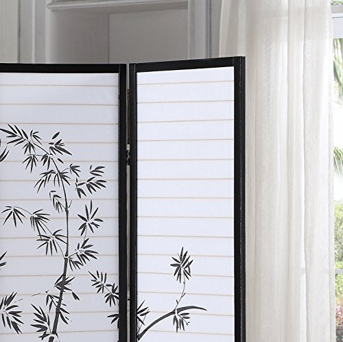 Black 3-Panel Shoji Room Divider Screen I805