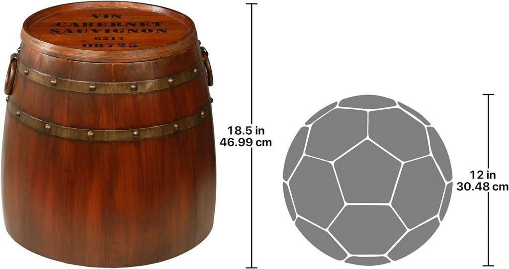 19 Inch Wine Barrel Side Table M213