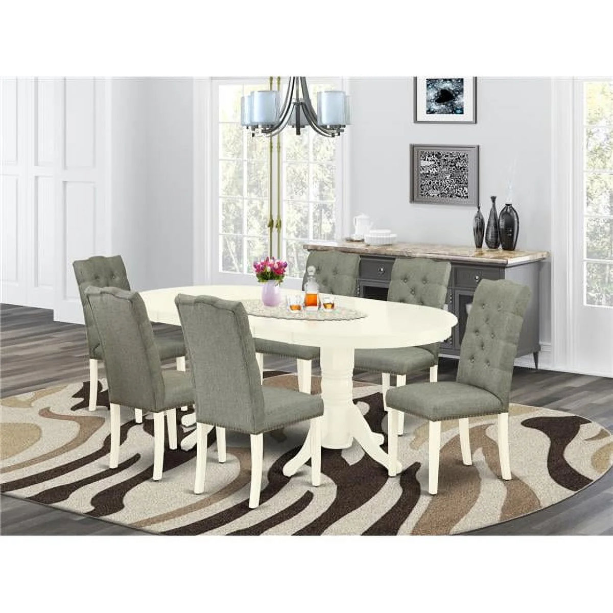 7 Piece Small Dining Table Set H206412