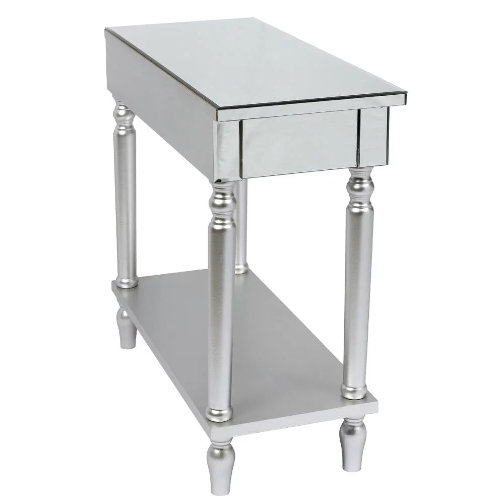 Mirrored Sofa Table with Shelf I35993