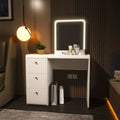 White Lighted Vanity Table Z4910