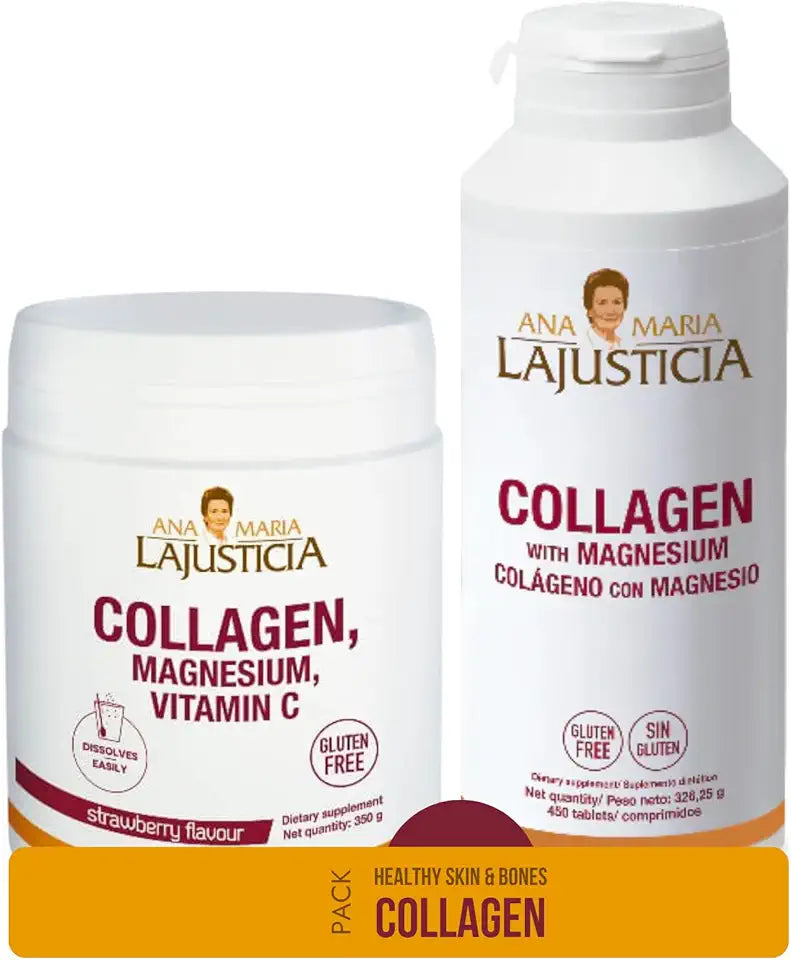 Collagen with Magnesium Tablets & Collagen with Magnesium and Vitamin C Strawberry Flavor J143217