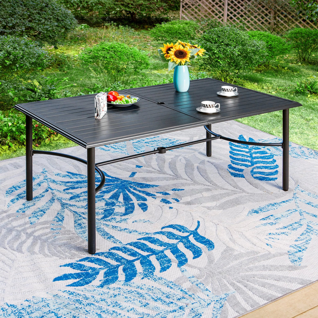 7 Piece Patio Dining Set Metal Table and Chairs A68809