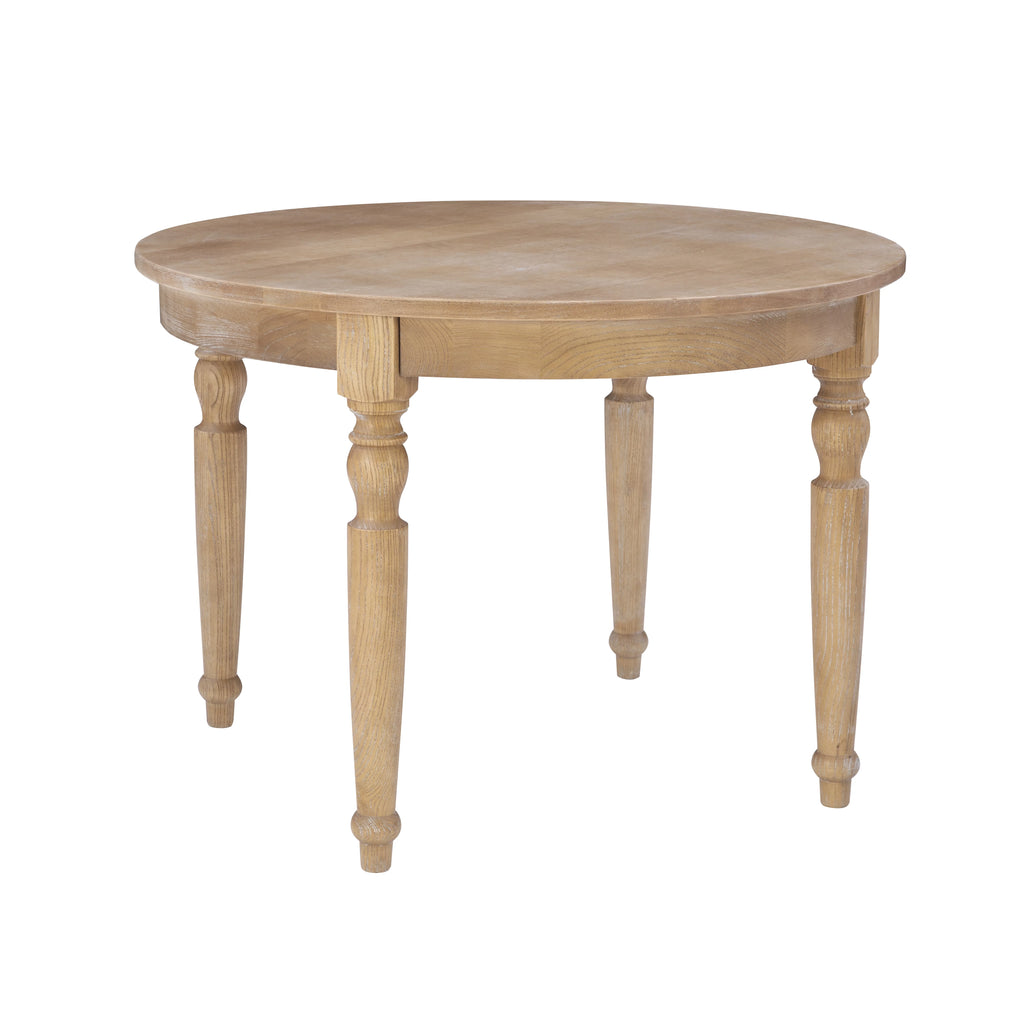 42" Round Rustic Dining Table with Turned Legs S1845